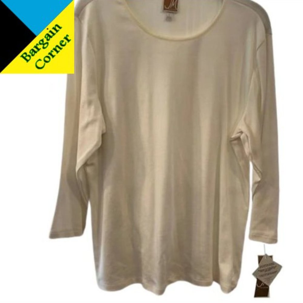 JM Collection 3/4 Sleeve Top NWT